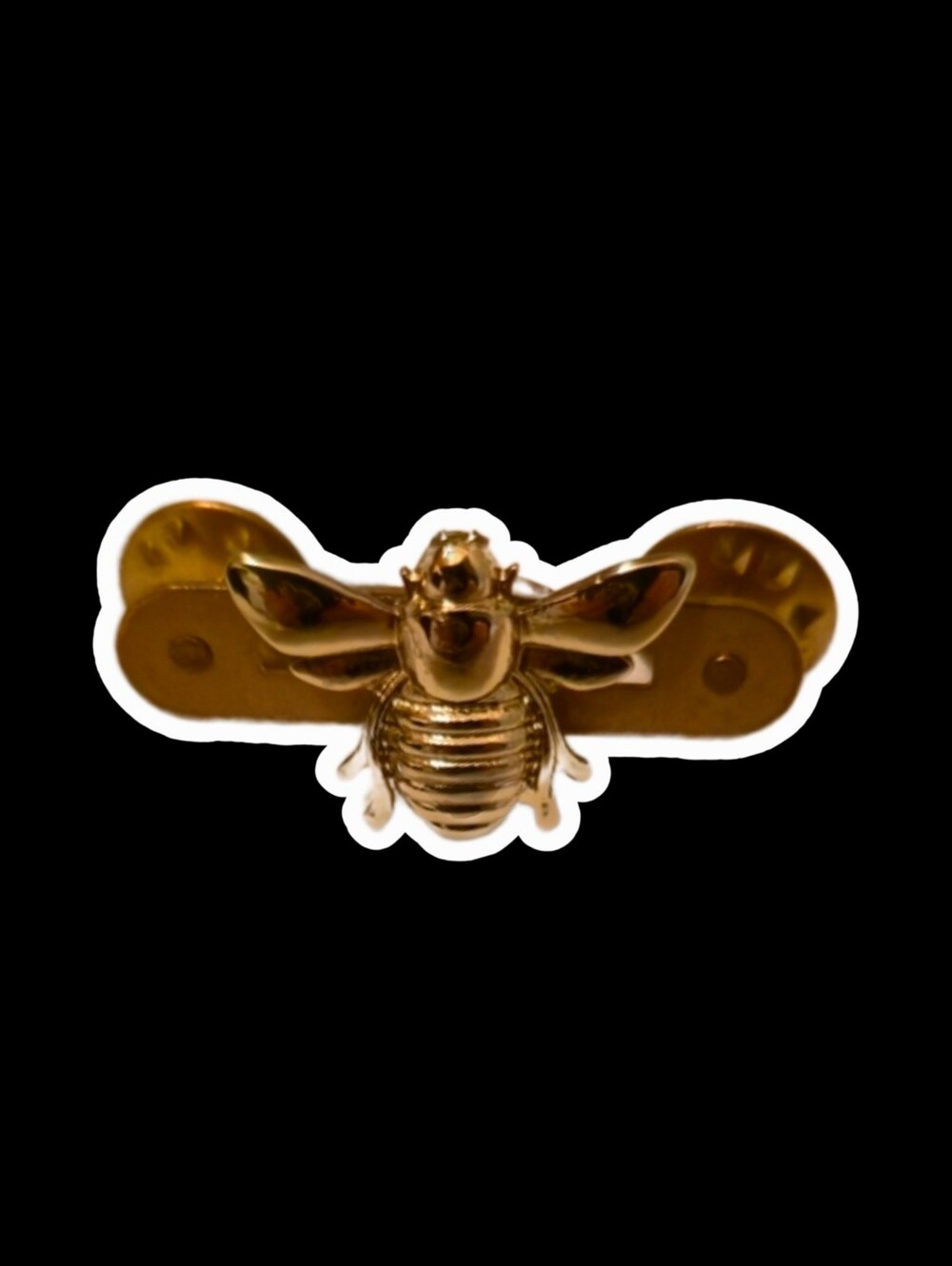 🖤Gold Toned Handmade Bee Pin Brooch